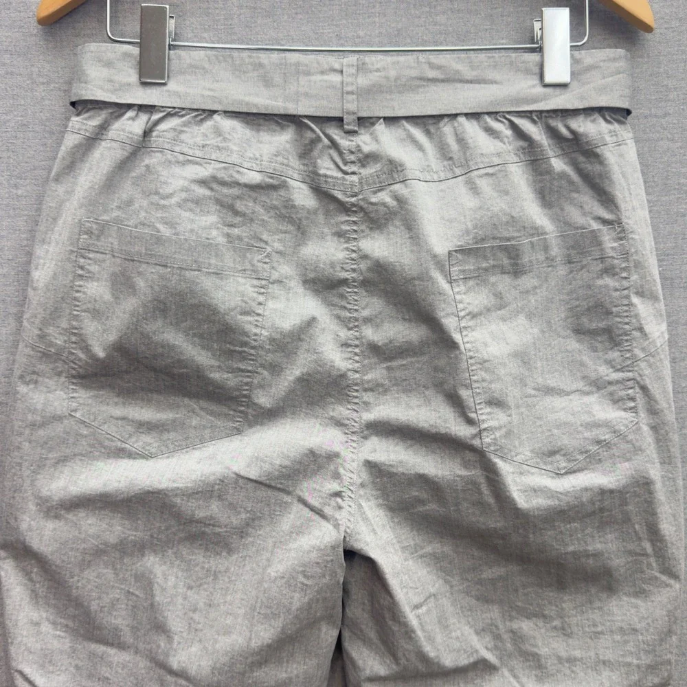 ORTTU Mens London Pants Gray Cropped Tapered Belted Elastic Waist‎ Size M